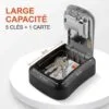 coffre pour cles avec code digital large capacite 5 cles